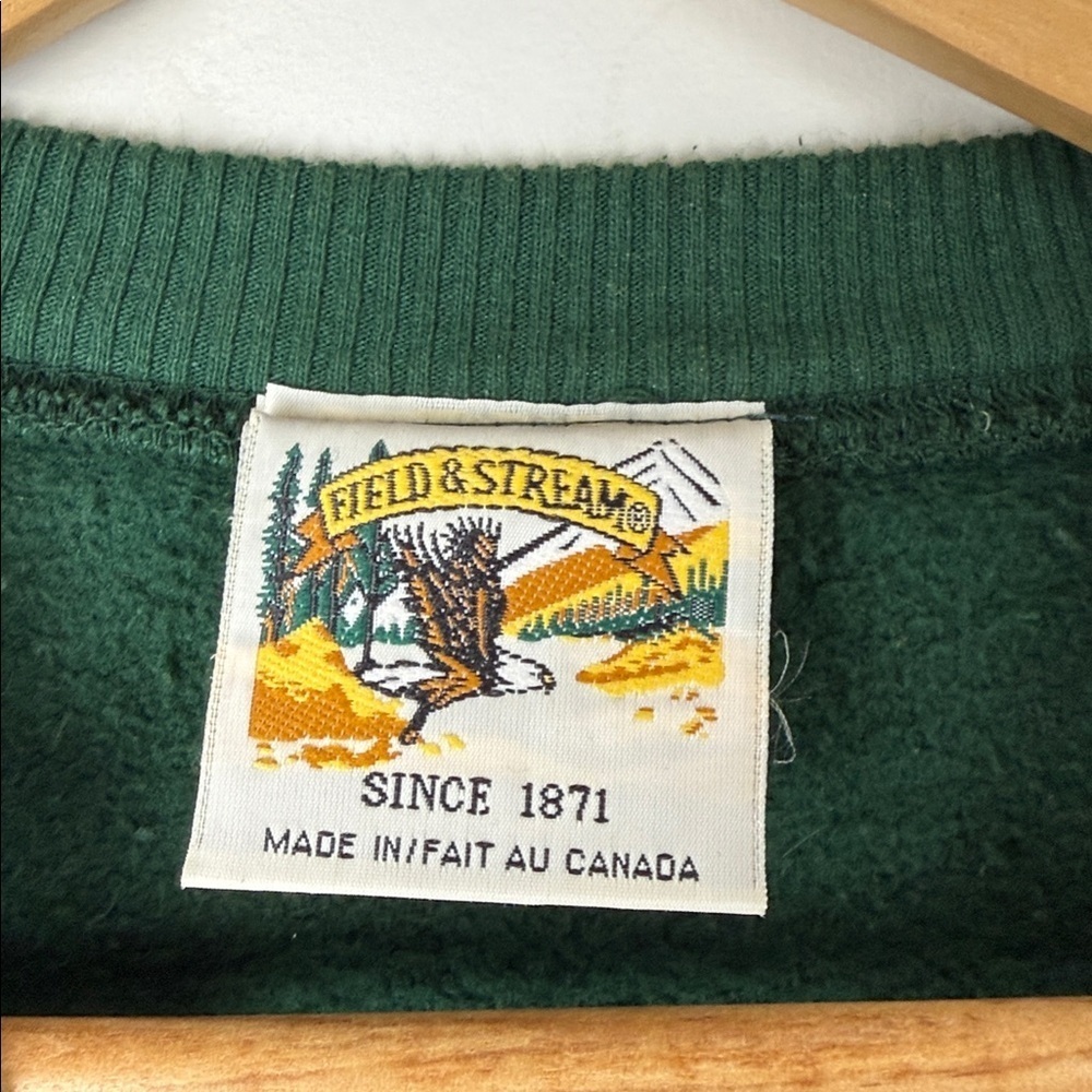 Field & Stream Green Graphic Crewneck Sweatshirt Size Small - Picture 3 of 7